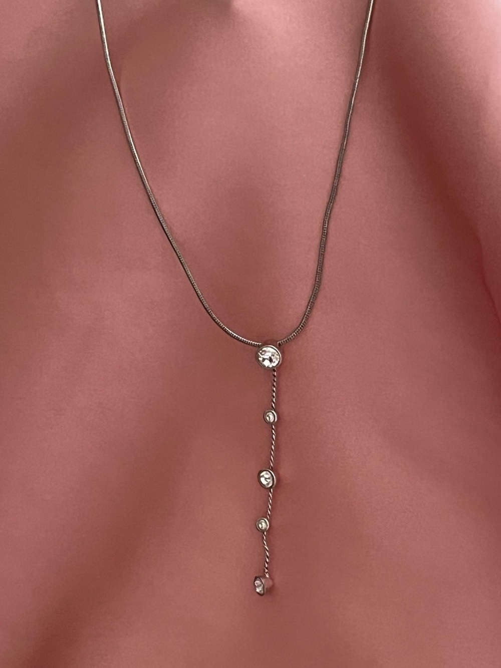 Swarovski Crystal Y-Drop Necklace - Picture 4 of 7